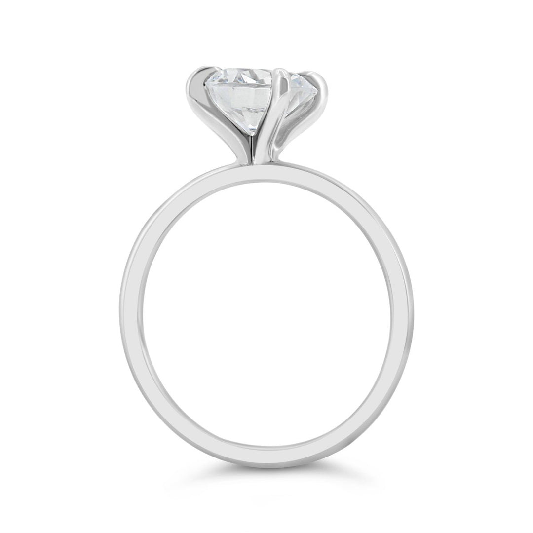 Claw Prongs Solitaire Engagement Ring - N0395SMA-RD
