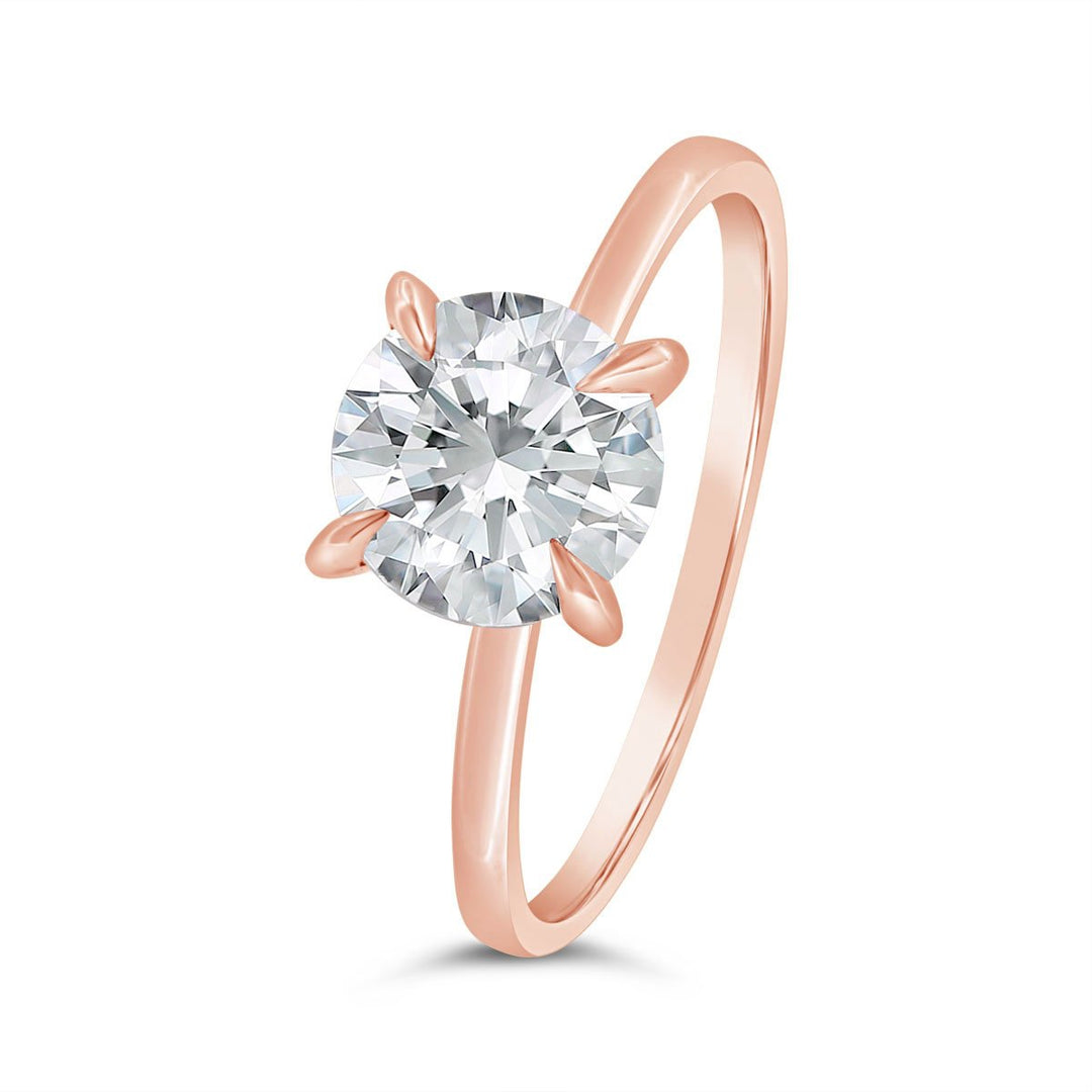 Claw Prongs Solitaire Engagement Ring - N0395SMA-RD