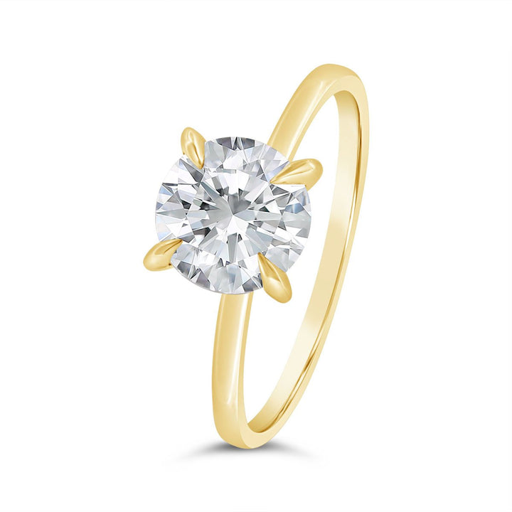 Claw Prongs Solitaire Engagement Ring - N0395SMA-RD