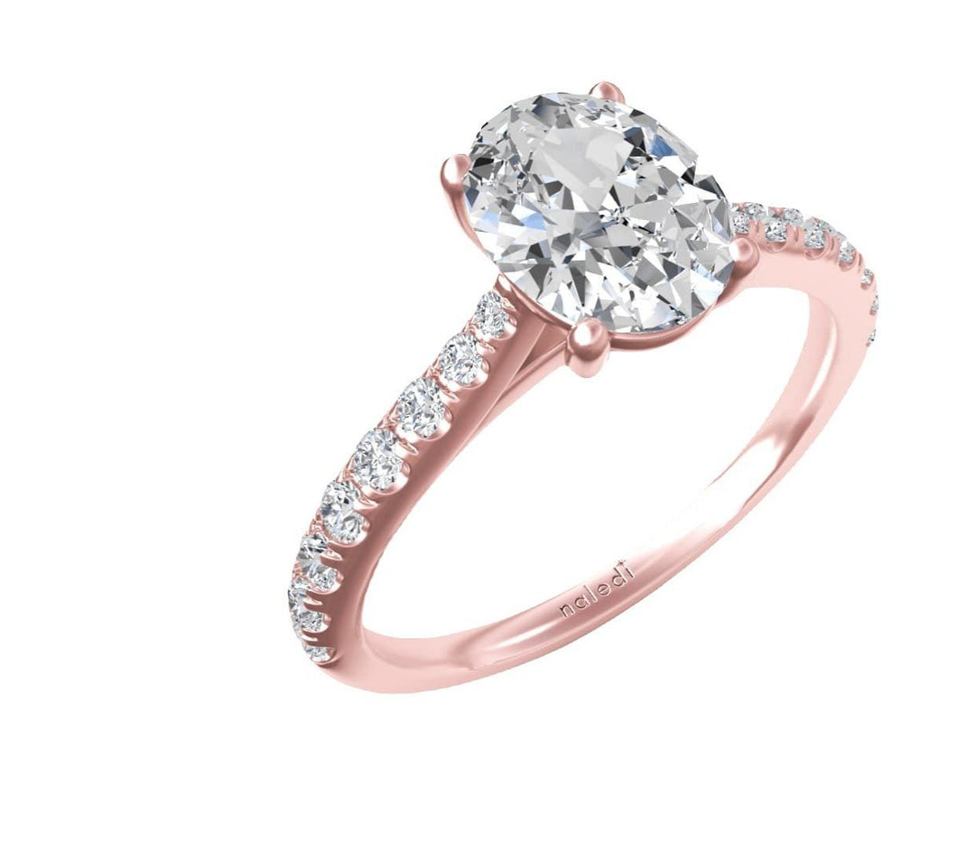 Naledi Classic Tapered Diamond Engagement Ring - The Diamond Guys