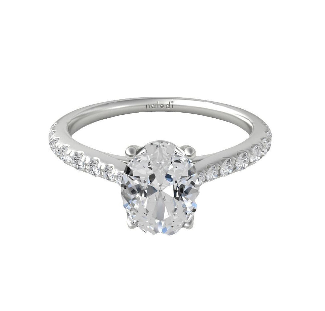 Naledi Classic Tapered Diamond Engagement Ring - The Diamond Guys