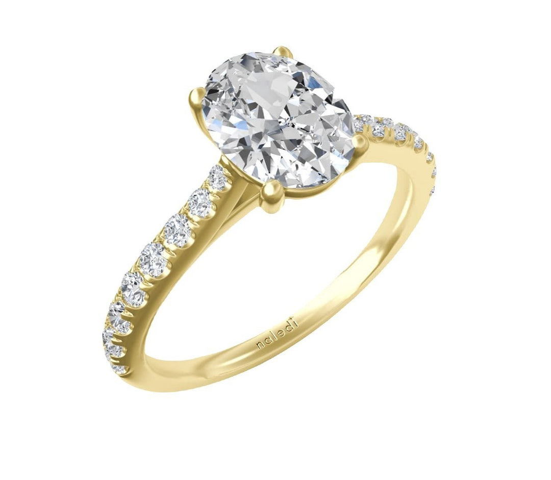 Naledi Classic Tapered Diamond Engagement Ring - The Diamond Guys