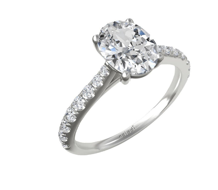 Naledi Classic Tapered Diamond Engagement Ring - The Diamond Guys