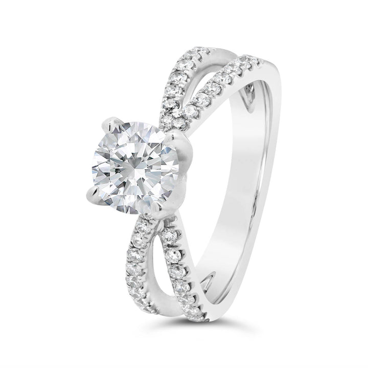 Split Shank Diamond Engagement Ring - GSR06939XR