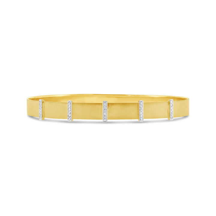 5.80mm Diamond Bangle with Satin Finish