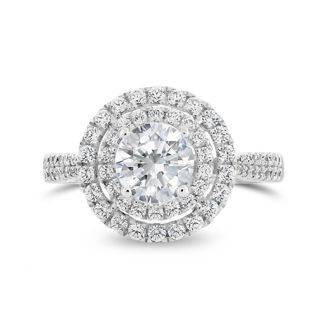 Diamond Engagement Ring with Double Halo - The Diamond Guys