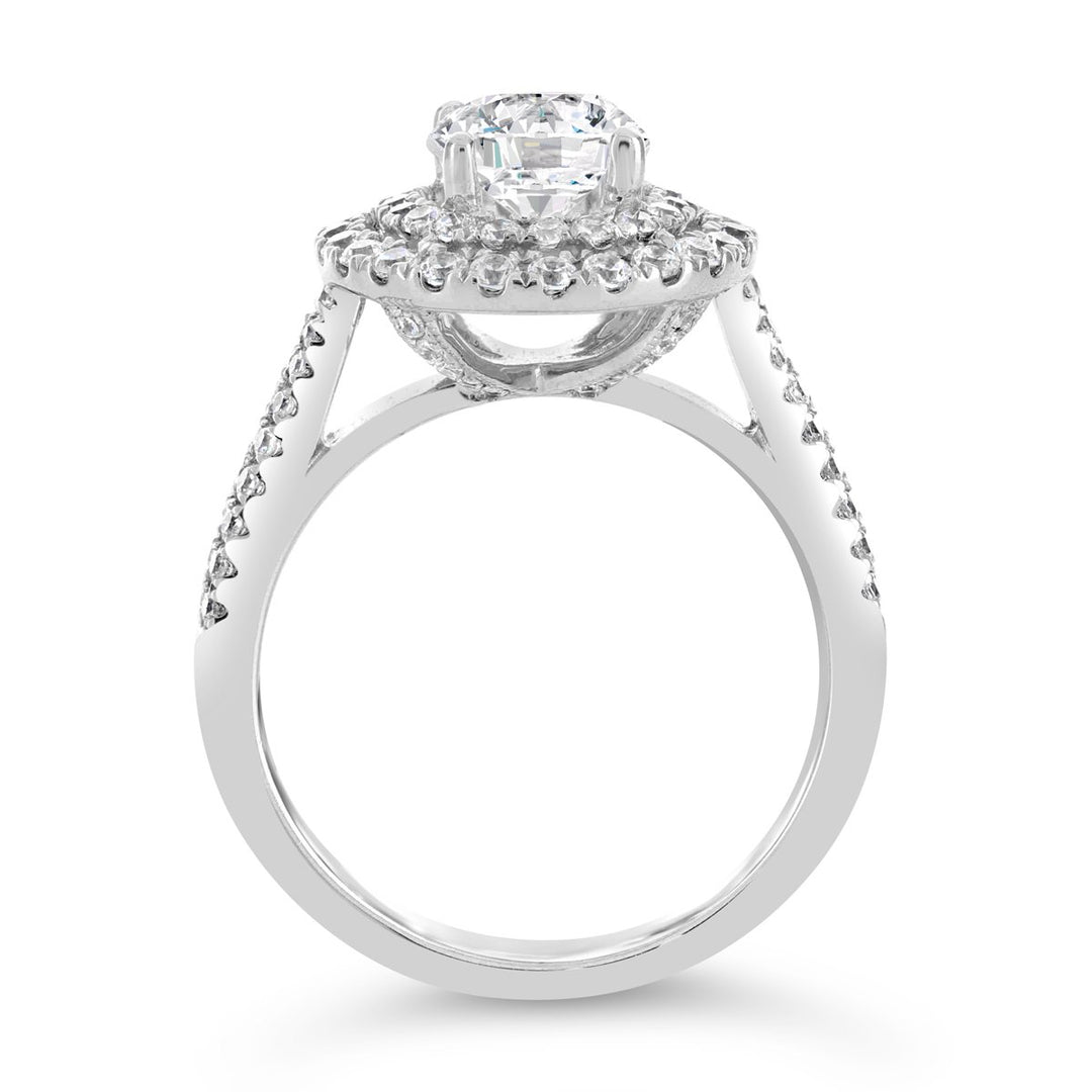 Diamond Engagement Ring with Double Halo - The Diamond Guys