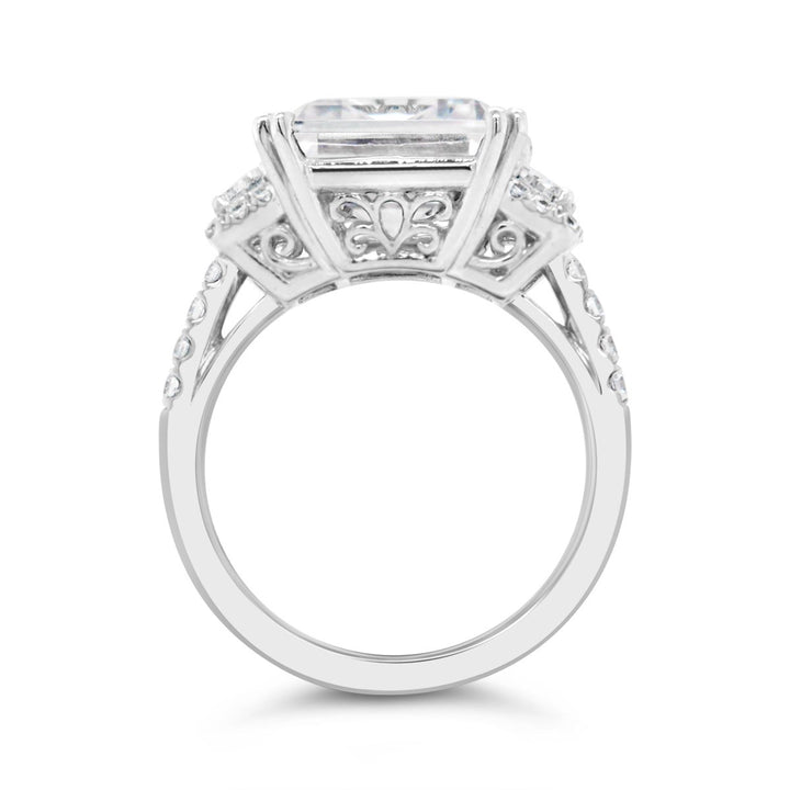 Three Stone Diamond Engagement Ring with Split Prongs - The Diamond Guys