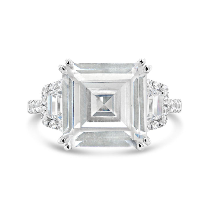 Three Stone Diamond Engagement Ring with Split Prongs - The Diamond Guys
