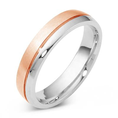 Men's Two Tone Wedding Band - 1987 - The Diamond Guys