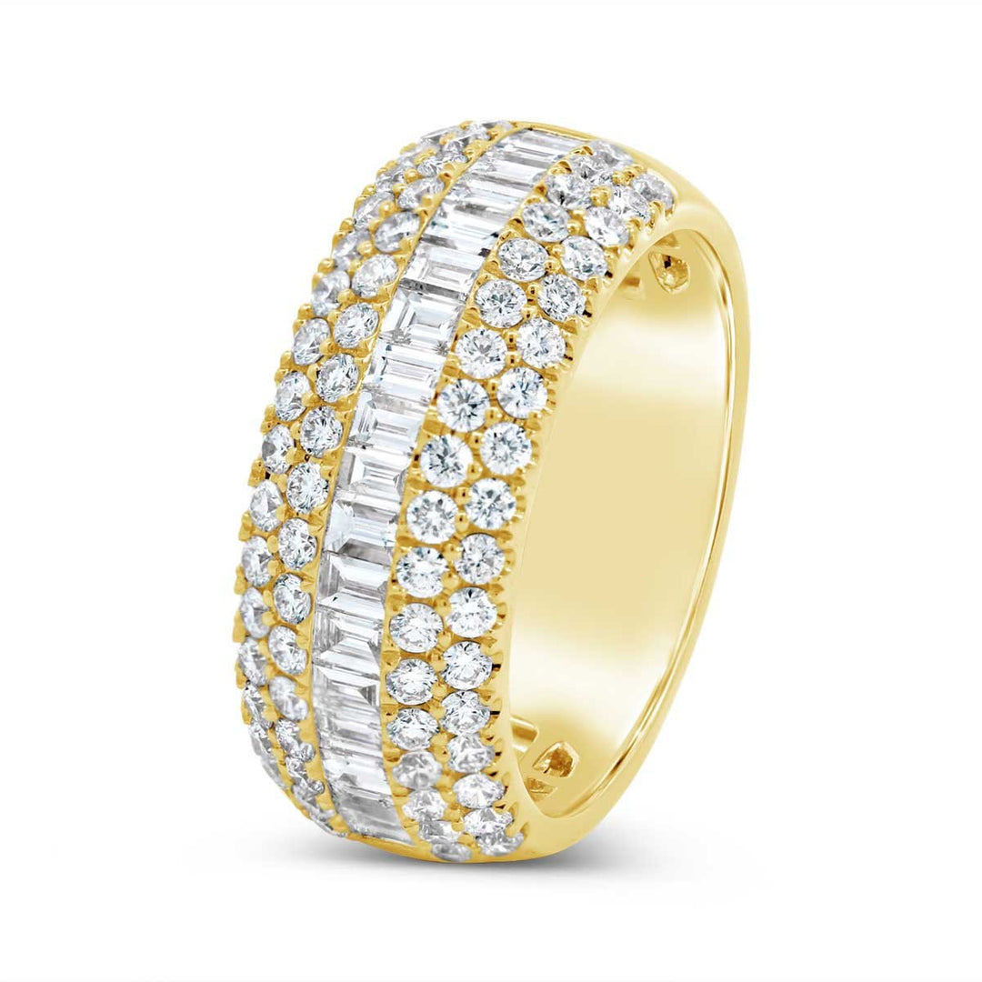 Baguette & Round Wide Diamond Band - SNF8772R