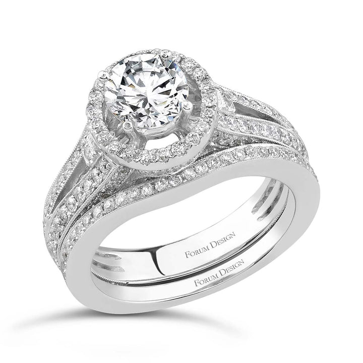 Diamond Engagement Ring Wedding Set - YJS6205RD - The Diamond Guys