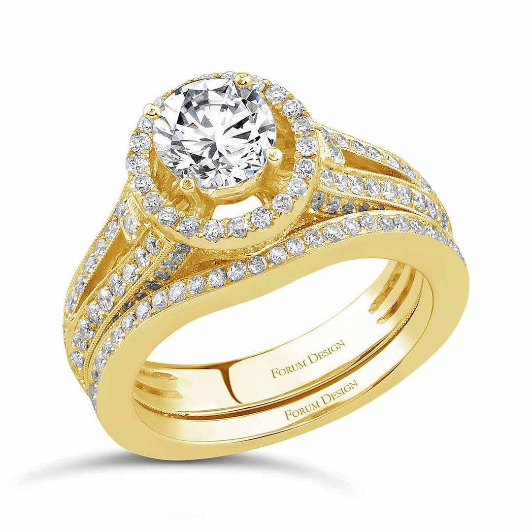 Diamond Engagement Ring Wedding Set - YJS6205RD - The Diamond Guys