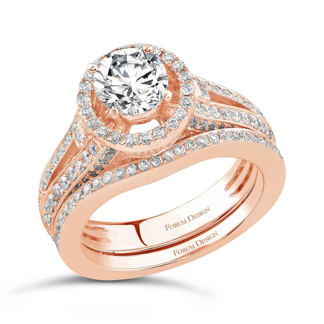 Diamond Engagement Ring Wedding Set - YJS6205RD - The Diamond Guys