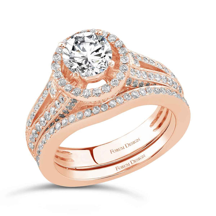 Diamond Engagement Ring Wedding Set - YJS6205RD - The Diamond Guys