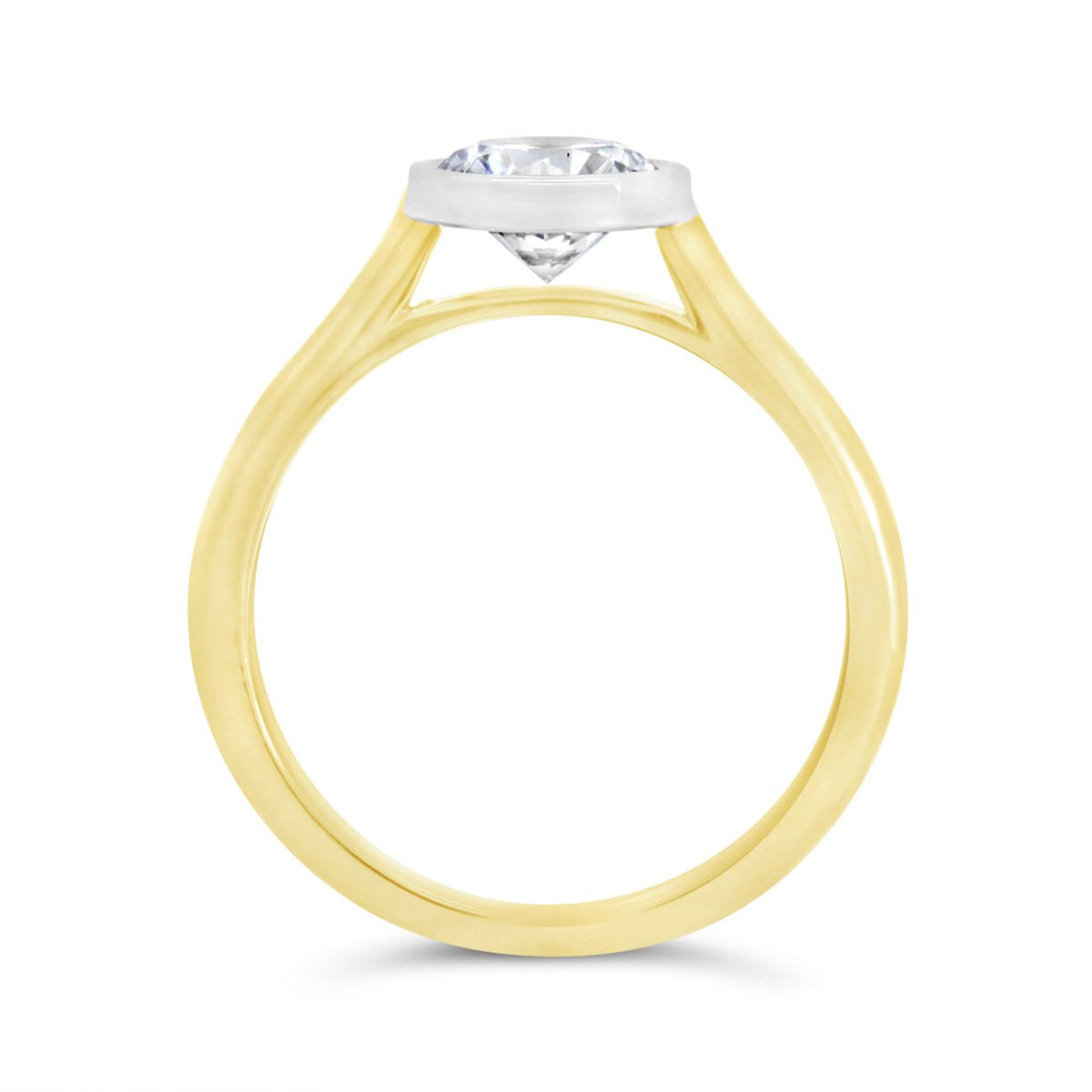 Bezel Set Solitaire Engagement Ring - N0022SMA