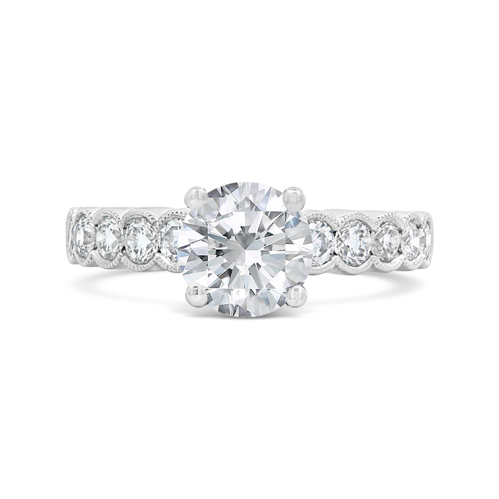 Vintage Inspired Diamond Engagement Ring - R-37897