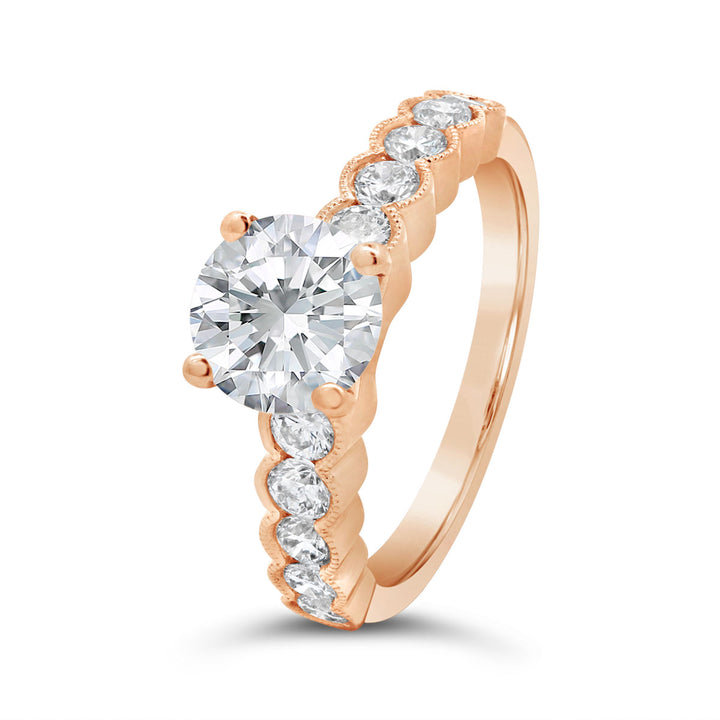 Vintage Inspired Diamond Engagement Ring - R-37897
