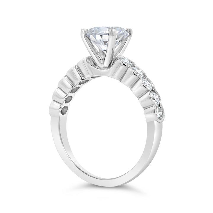 Vintage Inspired Diamond Engagement Ring - R-37897