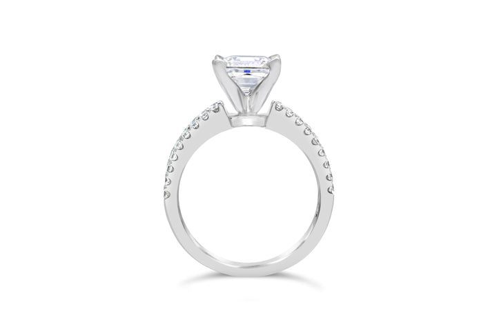 Wide Band Diamond Engagement Ring - GR3905