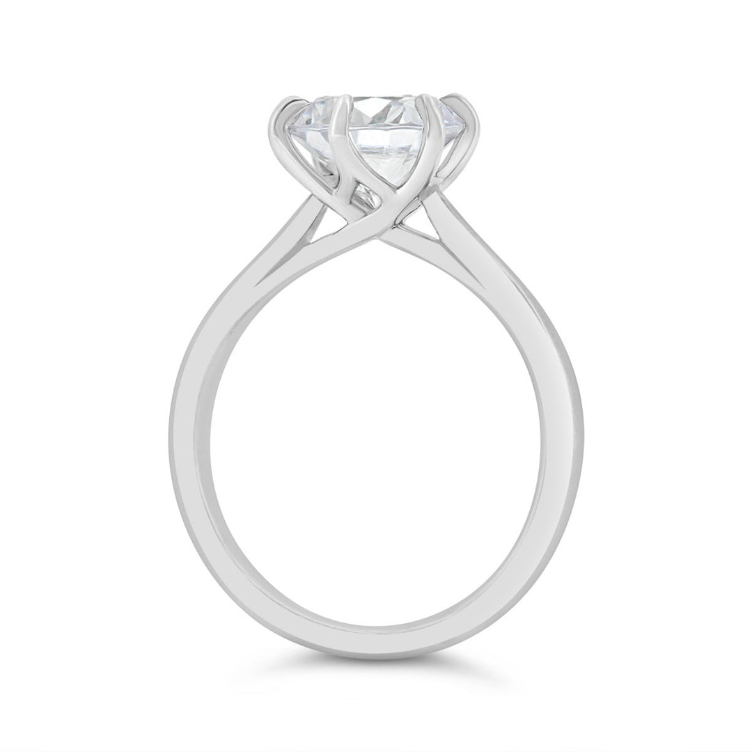 Six Prong Solitaire Engagement Ring - N0009SMA-RD