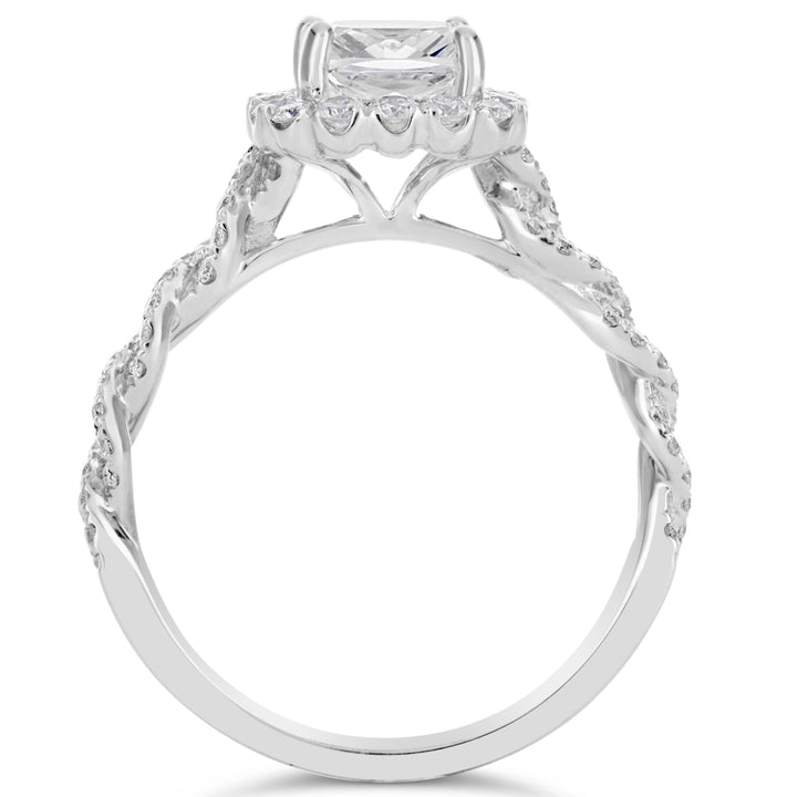 Diamond Halo Engagement Ring - The Diamond Guys