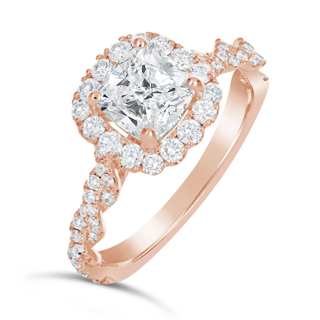 Diamond Halo Engagement Ring - The Diamond Guys