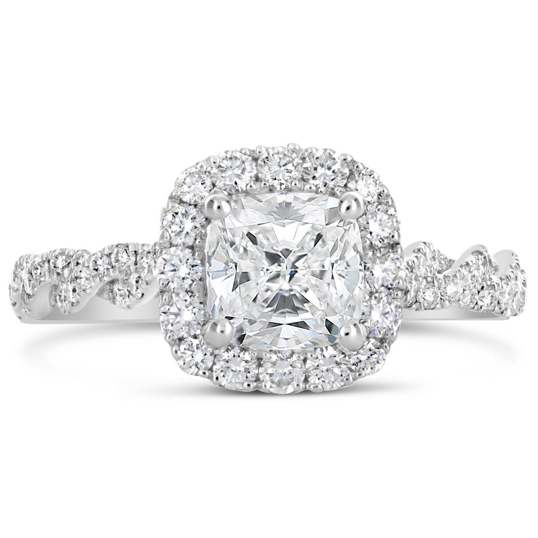 Diamond Halo Engagement Ring - The Diamond Guys