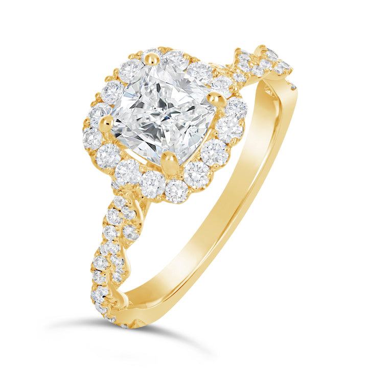 Diamond Halo Engagement Ring - The Diamond Guys