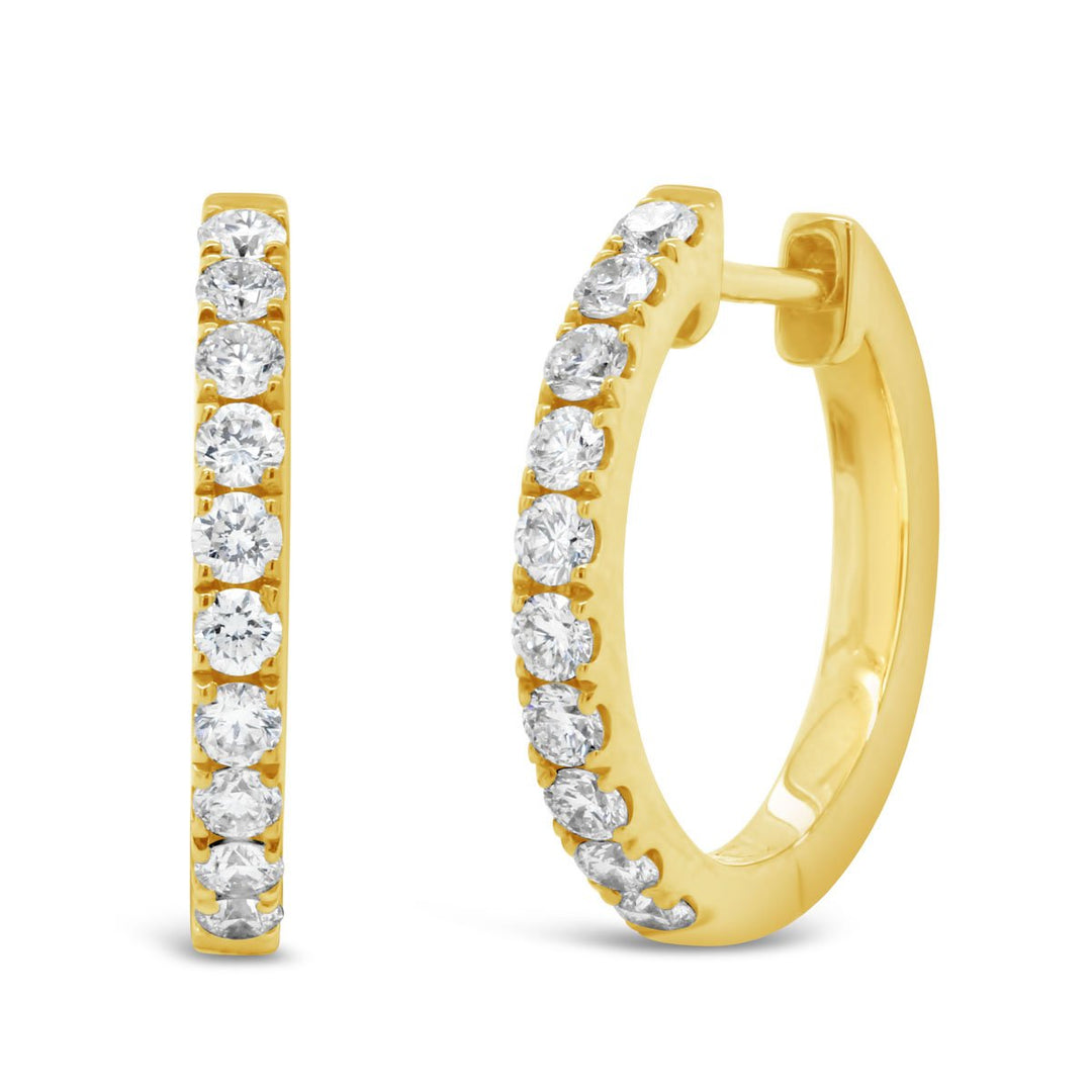 Inside Outside Diamond Hoop Earrings - 0SPE222