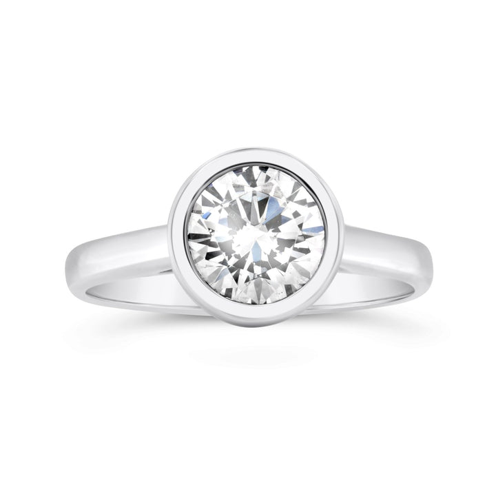 Bezel Set Solitiare Engagement Ring - The Diamond Guys