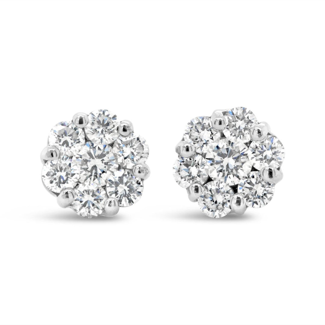 White Gold Diamond Earrings - CE0062D - The Diamond Guys