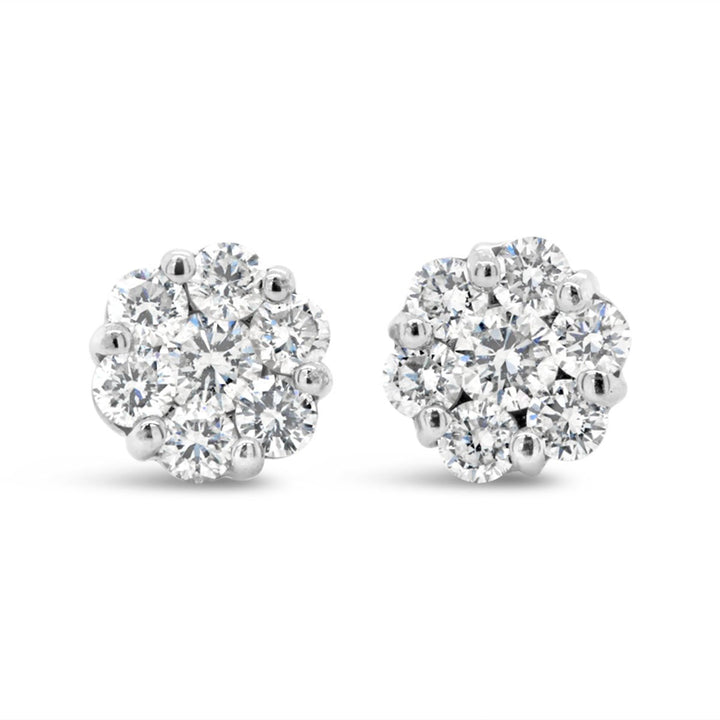 White Gold Diamond Earrings - CE0062D - The Diamond Guys