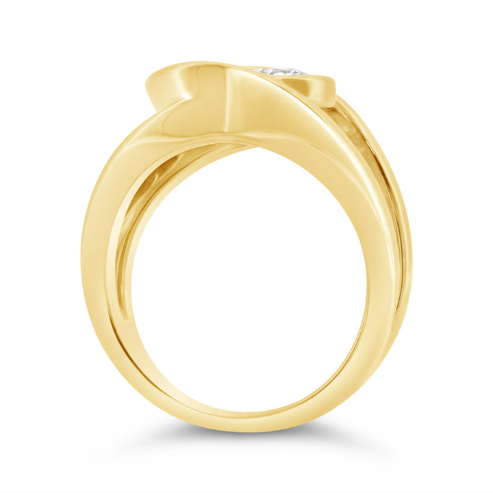 Laboratoy Grown Bypass Bezel Set Diamond Ring