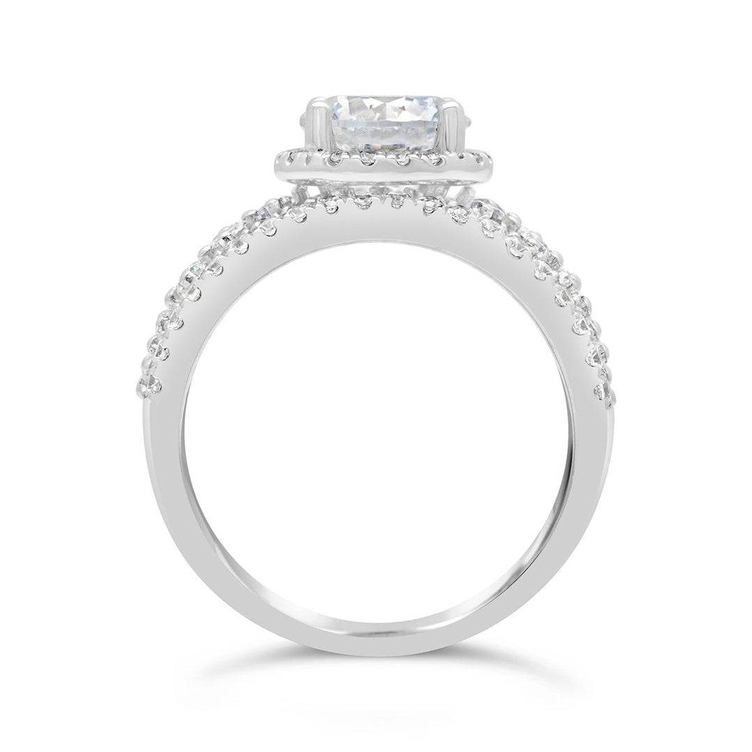 Diamond Engagement Ring With Wide Shank - The Diamond Guys