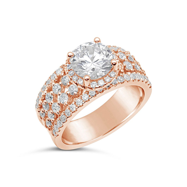 Diamond Engagement Ring With Wide Shank - The Diamond Guys
