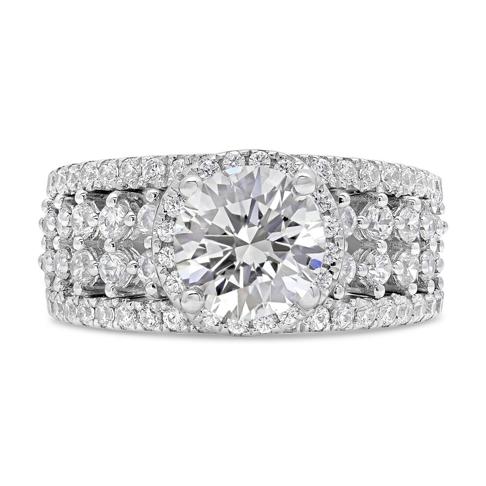 Diamond Engagement Ring With Wide Shank - The Diamond Guys