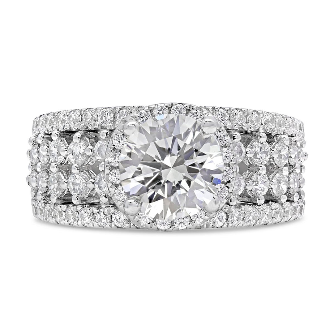 Diamond Engagement Ring With Wide Shank - The Diamond Guys