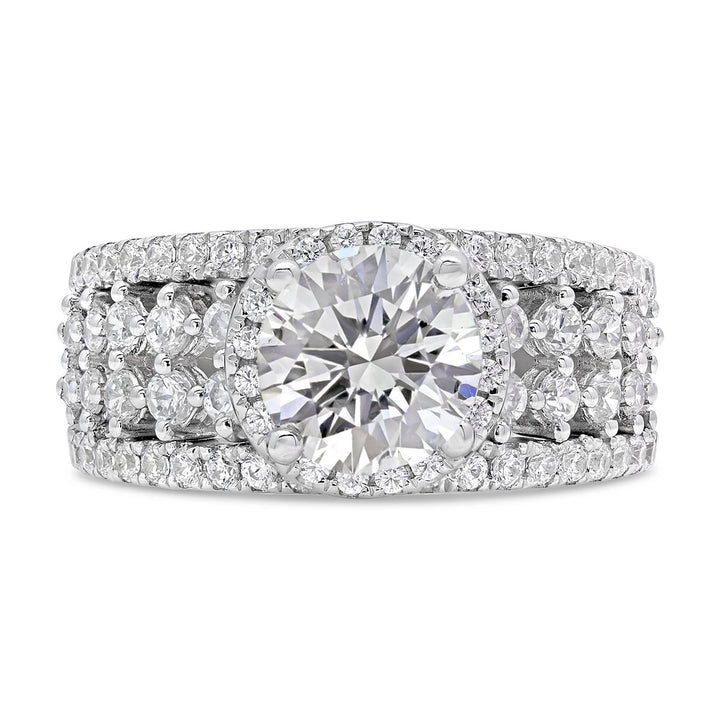 Diamond Engagement Ring With Wide Shank - The Diamond Guys