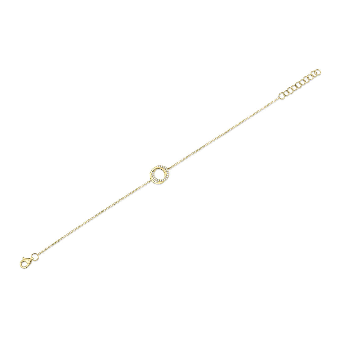 Shy Creation Diamond Love Knot Circle Bracelet - The Diamond Guys