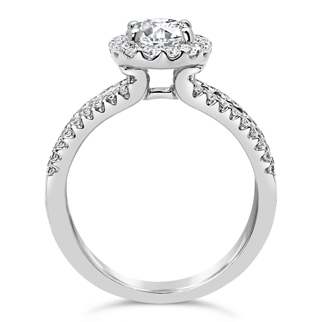 Oval Diamond Halo Ring - The Diamond Guys