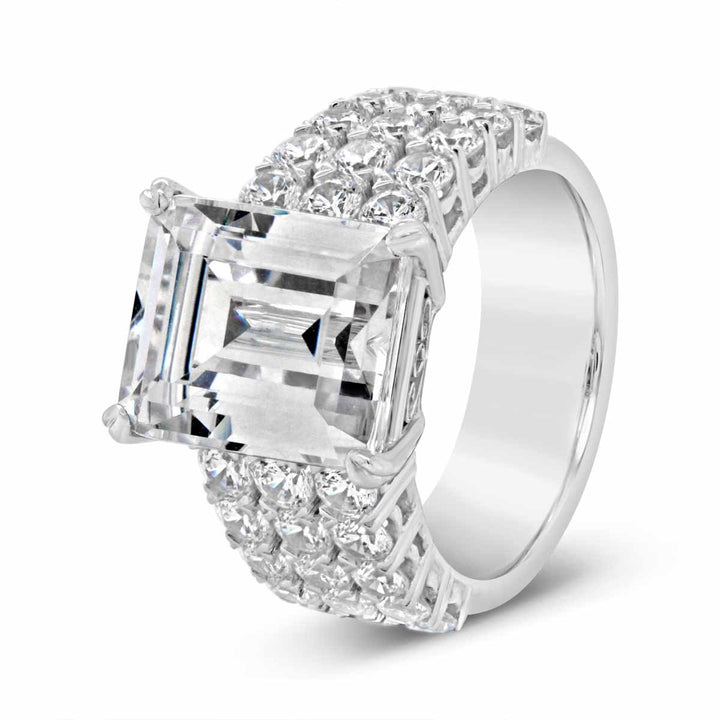 Three Row Diamond Engagement Ring - YJC3527R