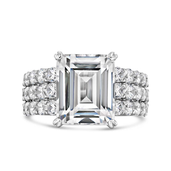 Three Row Diamond Engagement Ring - YJC3527R