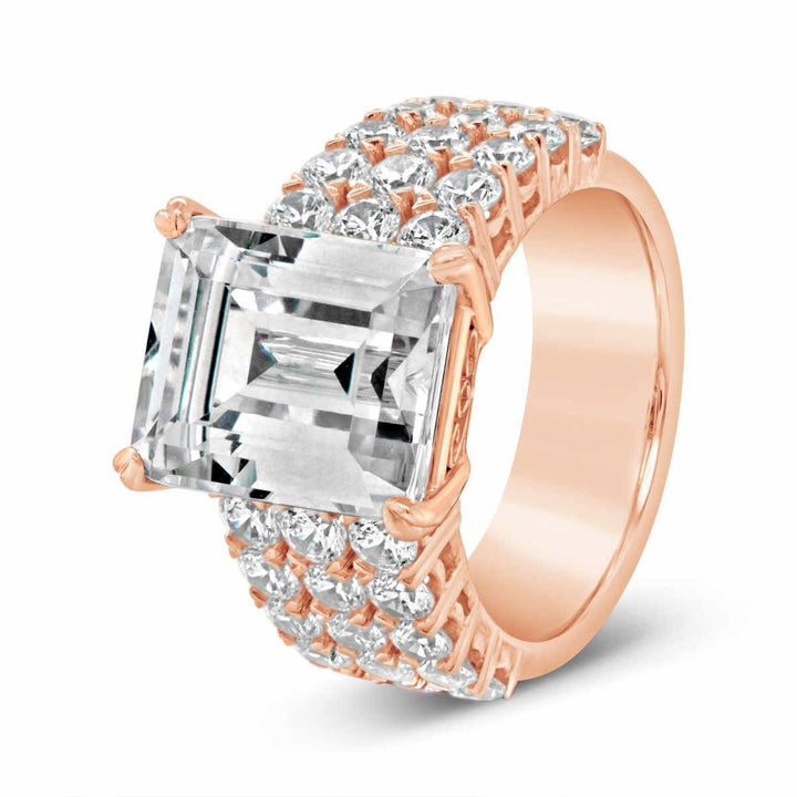 Three Row Diamond Engagement Ring - YJC3527R