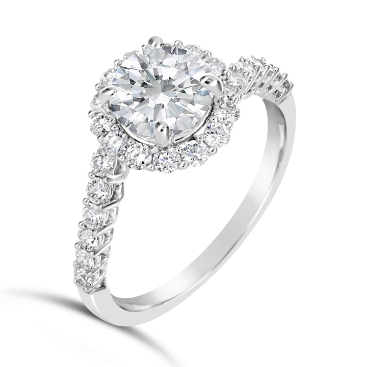 Diamond Halo Engagement Ring - The Diamond Guys