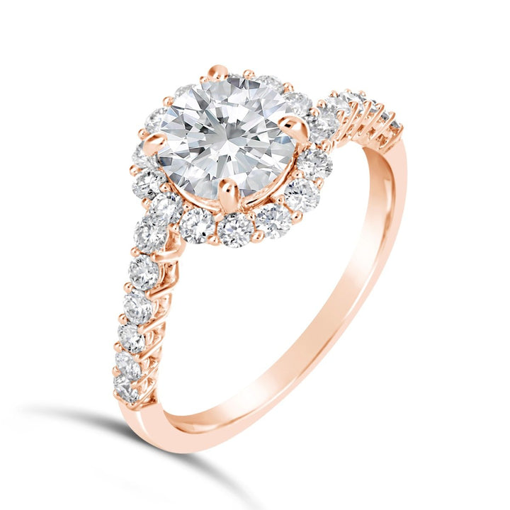 Diamond Halo Engagement Ring - The Diamond Guys