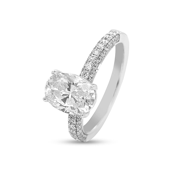 Micro Pave Diamond Engagement Ring - The Diamond Guys