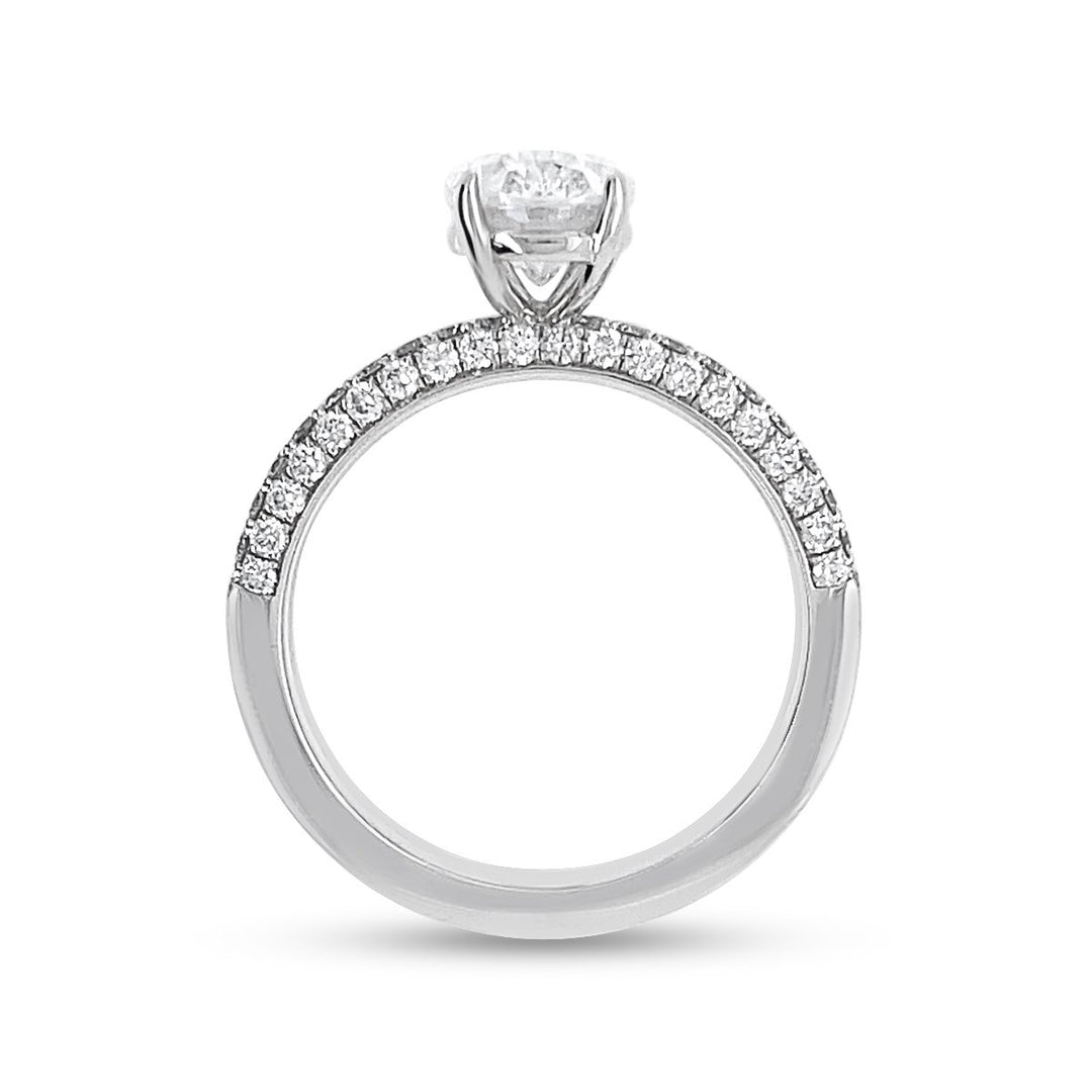 Micro Pave Diamond Engagement Ring - The Diamond Guys
