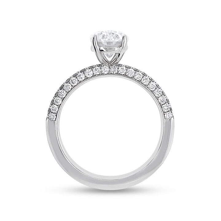 Micro Pave Diamond Engagement Ring - The Diamond Guys