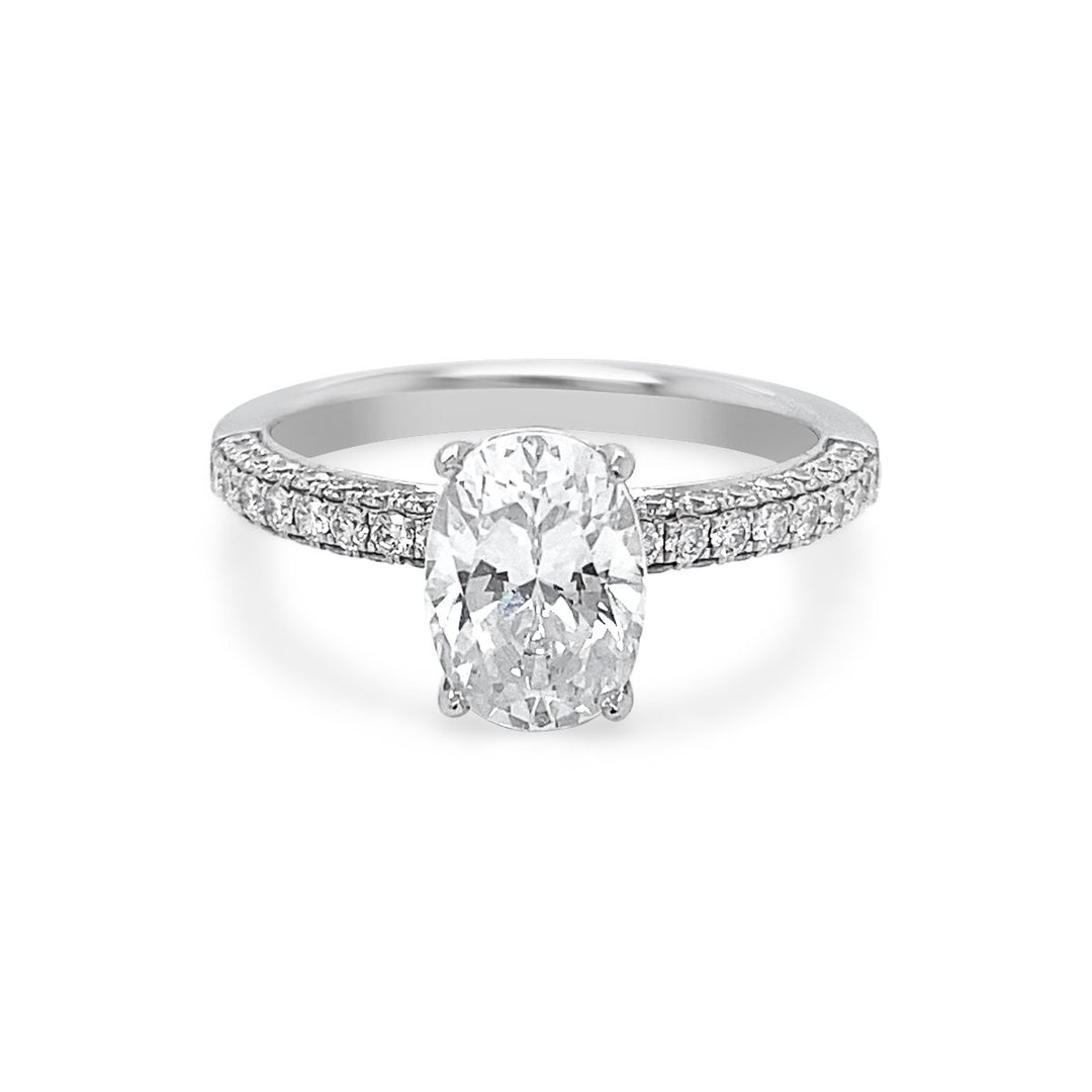 Micro Pave Diamond Engagement Ring - The Diamond Guys